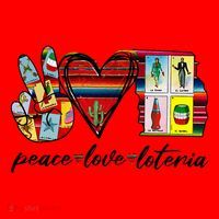 Peace Love Lottery Mexican Bingo Cards Latina Power Mexicana Santa Hat thumb 1