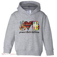 Peace Love Lottery Mexican Bingo Cards Latina Power Mexicana Toddler Hoodie thumb 0