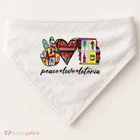 Peace Love Lottery Mexican Bingo Cards Latina Power Mexicana USA-Made Doggie Bandana thumb 0