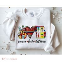 Peace Love Lottery Mexican Bingo Cards Latina Power Mexicana Sweatshirt thumb 2