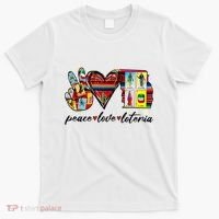 Peace Love Lottery Mexican Bingo Cards Latina Power Mexicana T-Shirt thumb 0