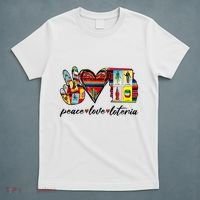 Peace Love Lottery Mexican Bingo Cards Latina Power Mexicana T-Shirt thumb 5