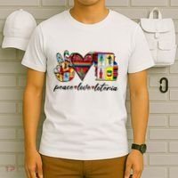 Peace Love Lottery Mexican Bingo Cards Latina Power Mexicana T-Shirt thumb 6