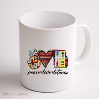 Peace Love Lottery Mexican Bingo Cards Latina Power Mexicana Coffee Mug thumb 1