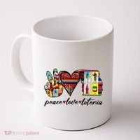 Peace Love Lottery Mexican Bingo Cards Latina Power Mexicana Coffee Mug thumb 0