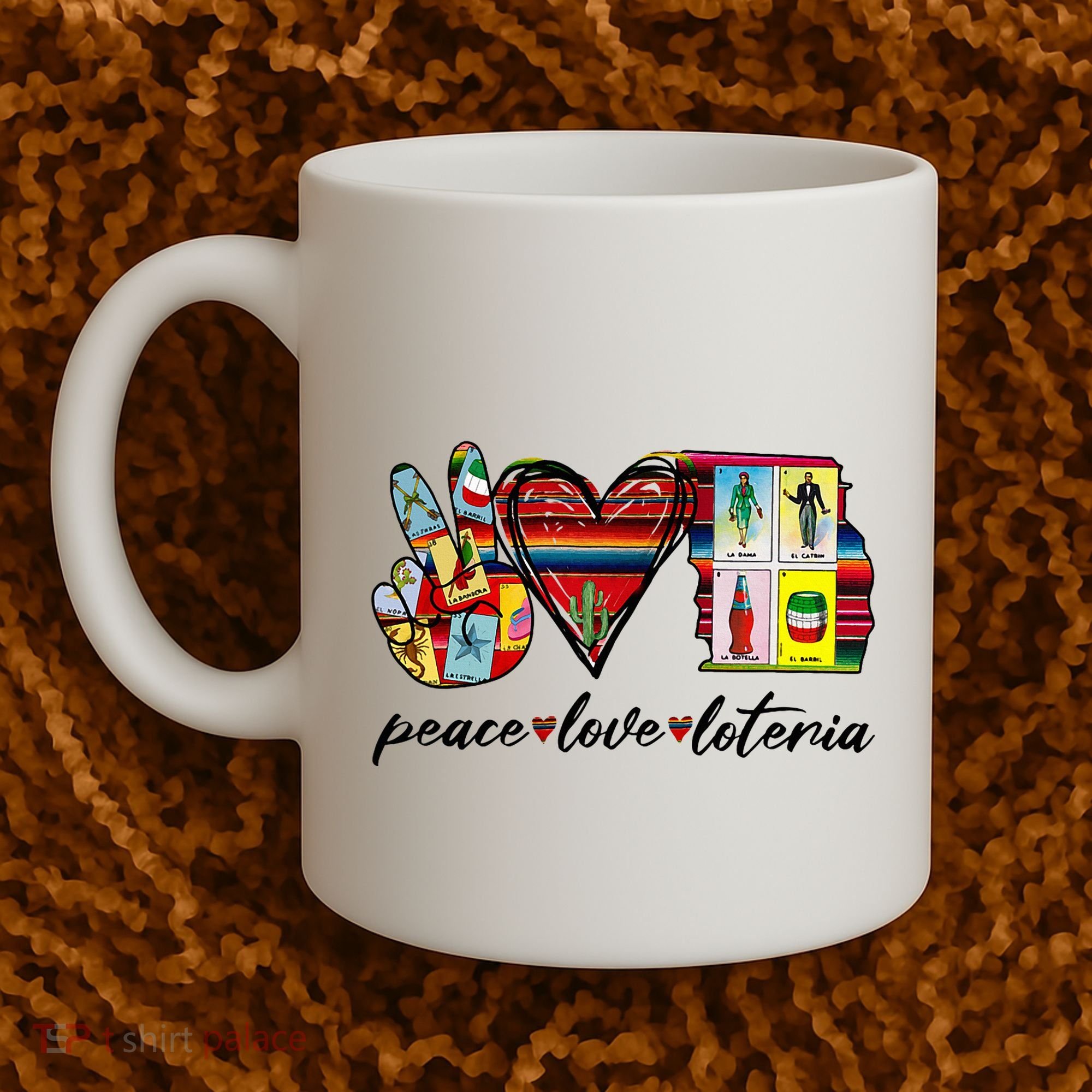 Peace Love Lottery Mexican Bingo Cards Latina Power Mexicana Coffee Mug