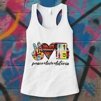 Peace Love Lottery Mexican Bingo Cards Latina Power Mexicana Women's Tank Top thumb 3