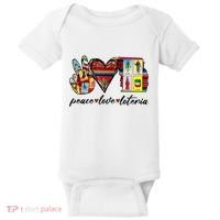 Peace Love Lottery Mexican Bingo Cards Latina Power Mexicana Baby Bodysuit thumb 0