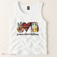 Peace Love Lottery Mexican Bingo Cards Latina Power Mexicana Tank Top thumb 2