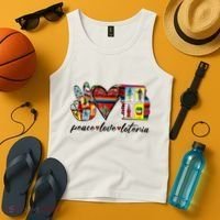Peace Love Lottery Mexican Bingo Cards Latina Power Mexicana Tank Top thumb 4