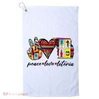 Peace Love Lottery Mexican Bingo Cards Latina Power Mexicana Golf Towel thumb 0