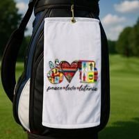 Peace Love Lottery Mexican Bingo Cards Latina Power Mexicana Golf Towel thumb 2
