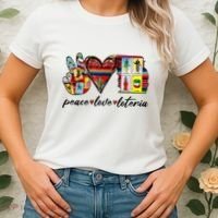 Peace Love Lottery Mexican Bingo Cards Latina Power Mexicana Women's T-Shirt thumb 2