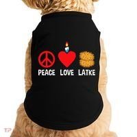 Peace Love Latke Menorah Lakes Happy Hanukkah  Doggie Tank thumb 0