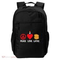 Peace Love Latke Menorah Lakes Happy Hanukkah  Backpack thumb 0