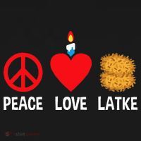 Peace Love Latke Menorah Lakes Happy Hanukkah  Women's Hoodie thumb 2