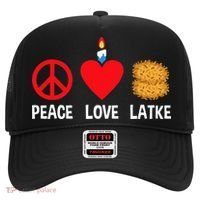 Peace Love Latke Menorah Lakes Happy Hanukkah  Hat thumb 0