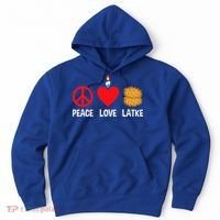 Peace Love Latke Menorah Lakes Happy Hanukkah  Hoodie thumb 0