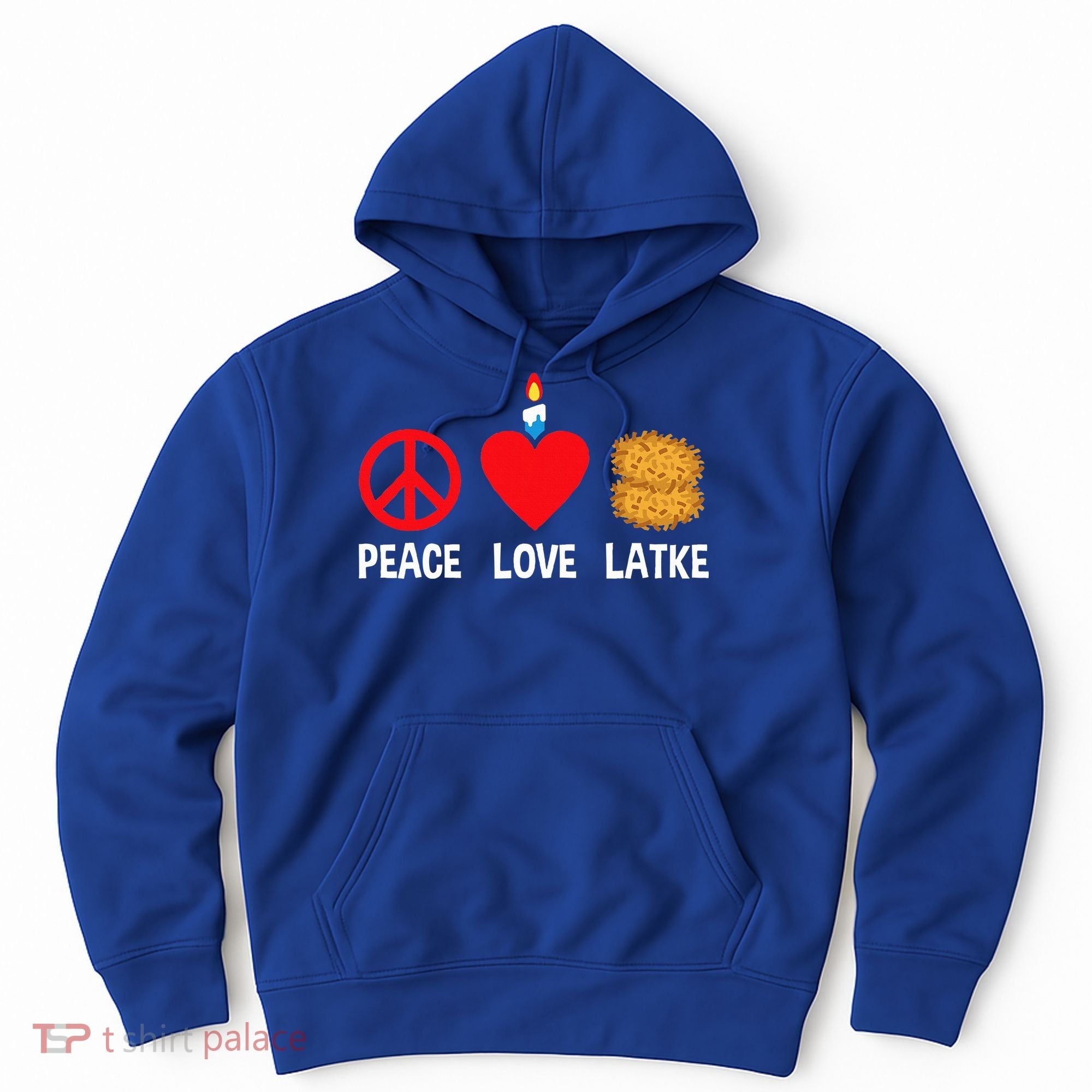 Peace Love Latke Menorah Lakes Happy Hanukkah  Hoodie