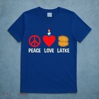 Peace Love Latke Menorah Lakes Happy Hanukkah  T-Shirt thumb 5