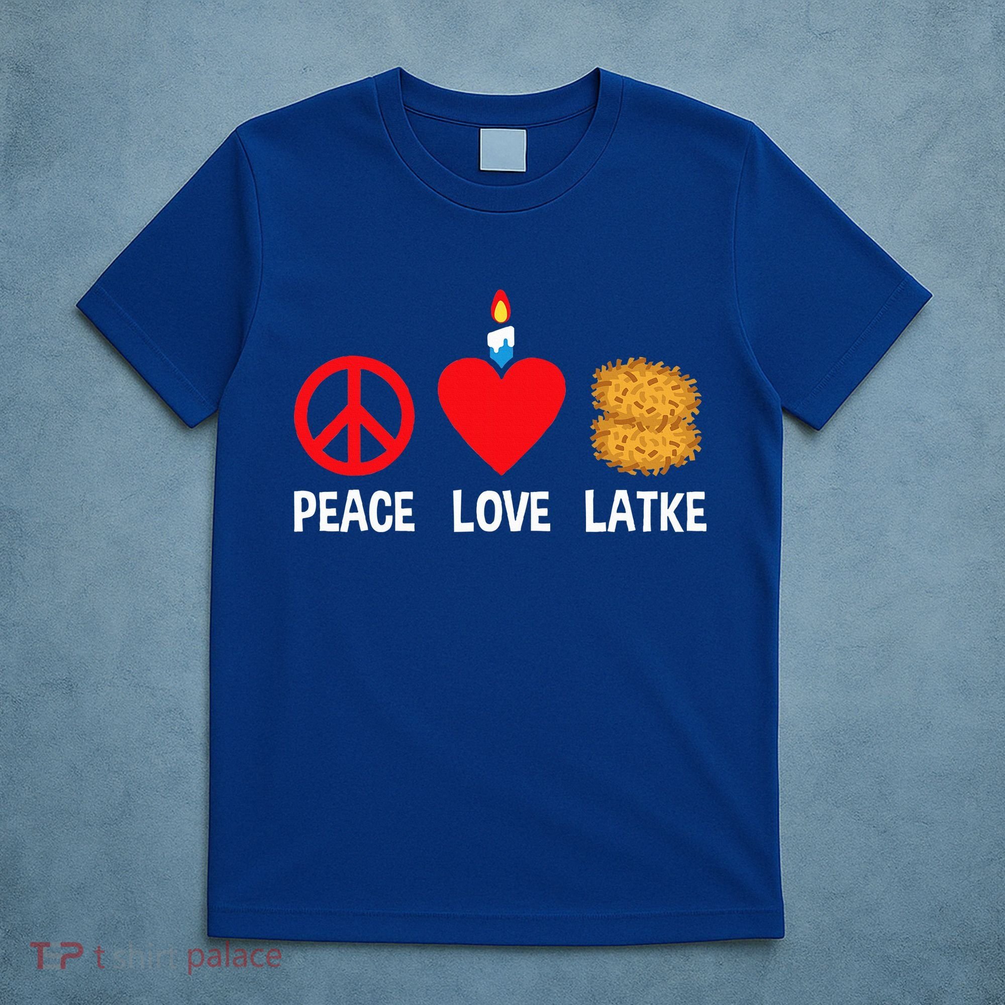 Peace Love Latke Menorah Lakes Happy Hanukkah  T-Shirt