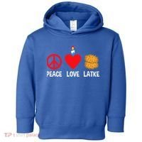 Peace Love Latke Menorah Lakes Happy Hanukkah  Toddler Hoodie thumb 0