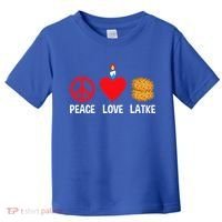 Peace Love Latke Menorah Lakes Happy Hanukkah  Toddler T-Shirt thumb 0
