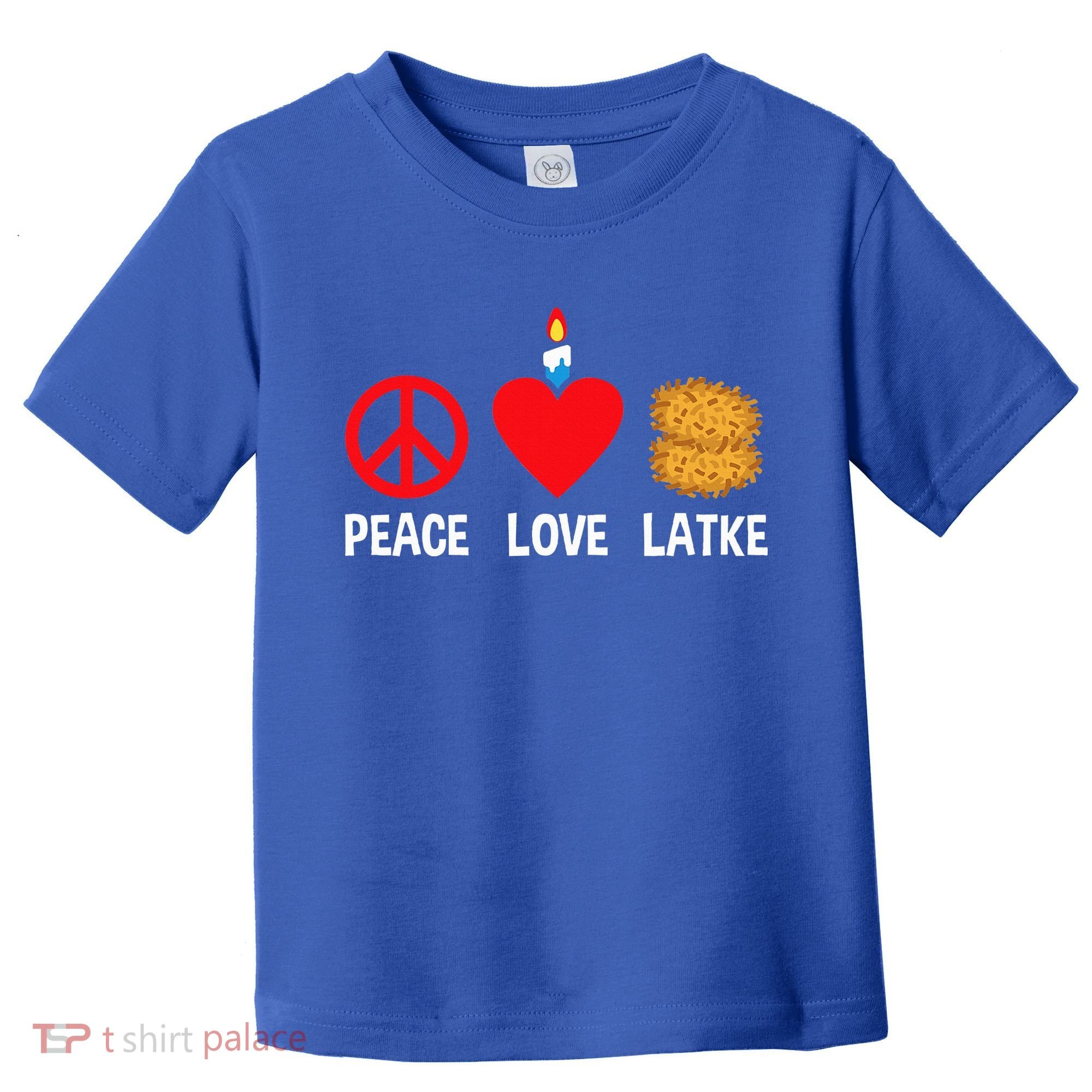 Peace Love Latke Menorah Lakes Happy Hanukkah  Toddler T-Shirt