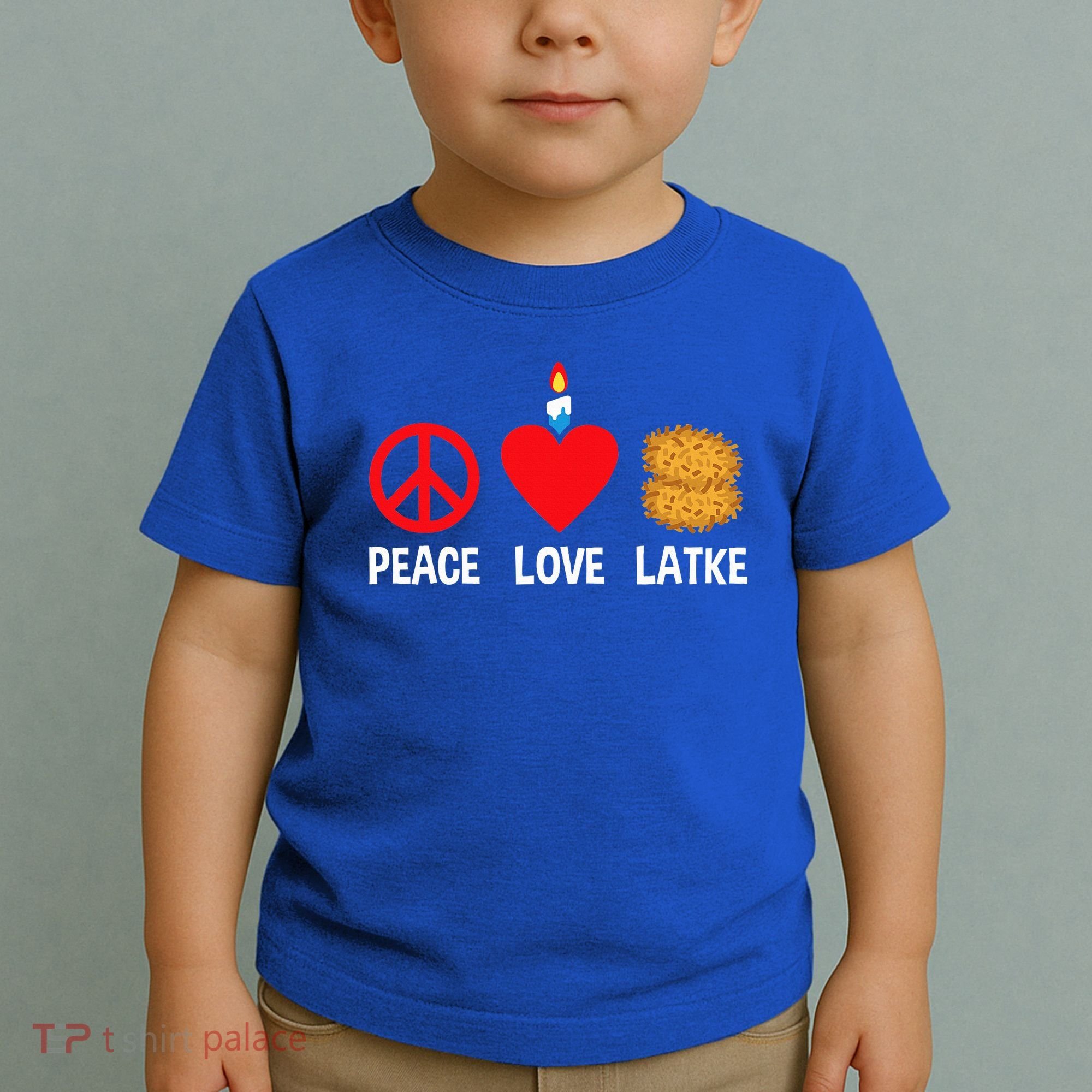 Peace Love Latke Menorah Lakes Happy Hanukkah  Toddler T-Shirt