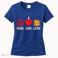 Peace Love Latke Menorah Lakes Happy Hanukkah  Women's T-Shirt thumb 0