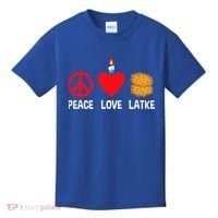 Peace Love Latke Menorah Lakes Happy Hanukkah  Kids T-Shirt thumb 0