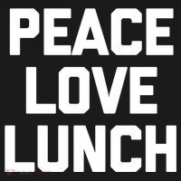 Peace Love Lunch Gift Funny Saying Sarcastic Humor Food Great Gift Doggie Tank thumb 4