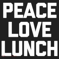 Peace Love Lunch Gift Funny Saying Sarcastic Humor Food Great Gift Beanie thumb 2