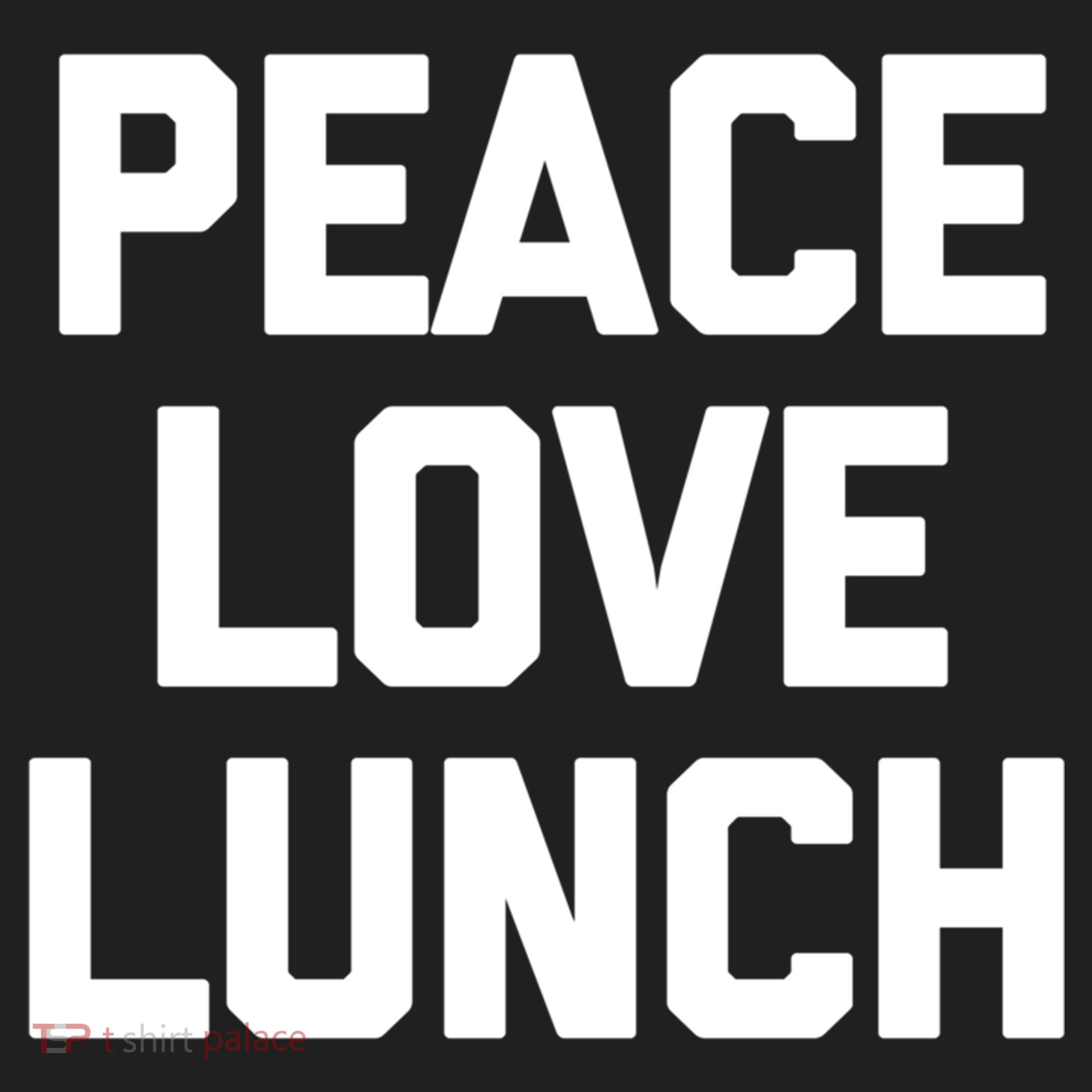 Peace Love Lunch Gift Funny Saying Sarcastic Humor Food Great Gift Golf Towel
