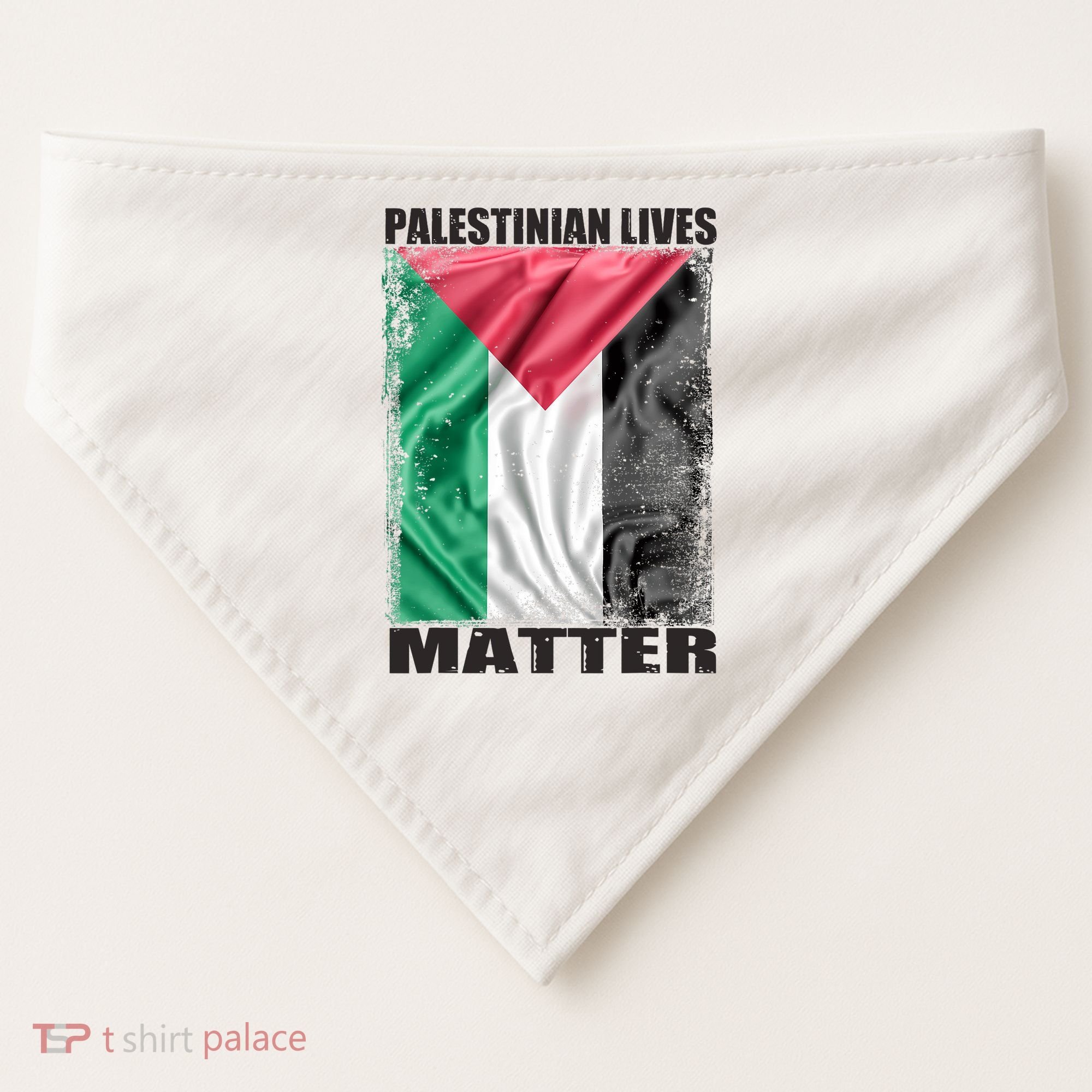 Palestinian Lives Matter Free Palestine Flag Palestinian USA-Made Doggie Bandana