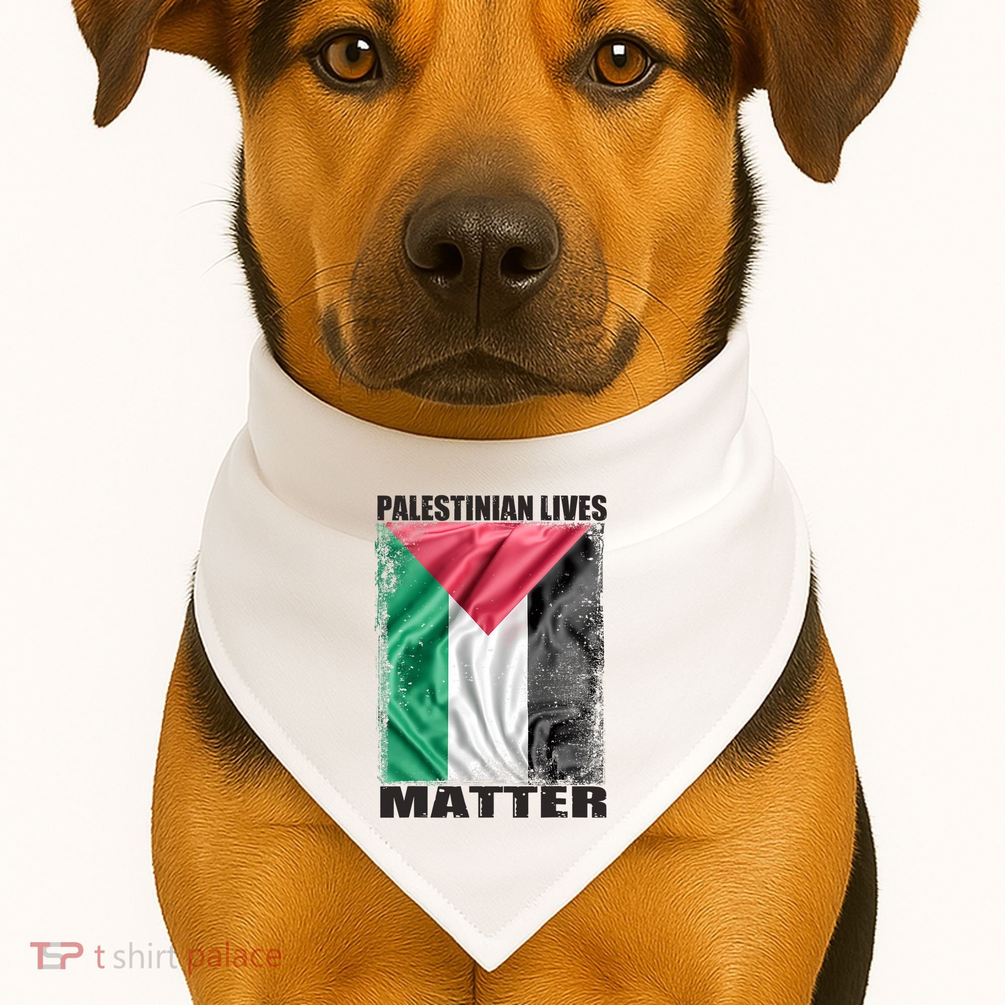 Palestinian Lives Matter Free Palestine Flag Palestinian USA-Made Doggie Bandana