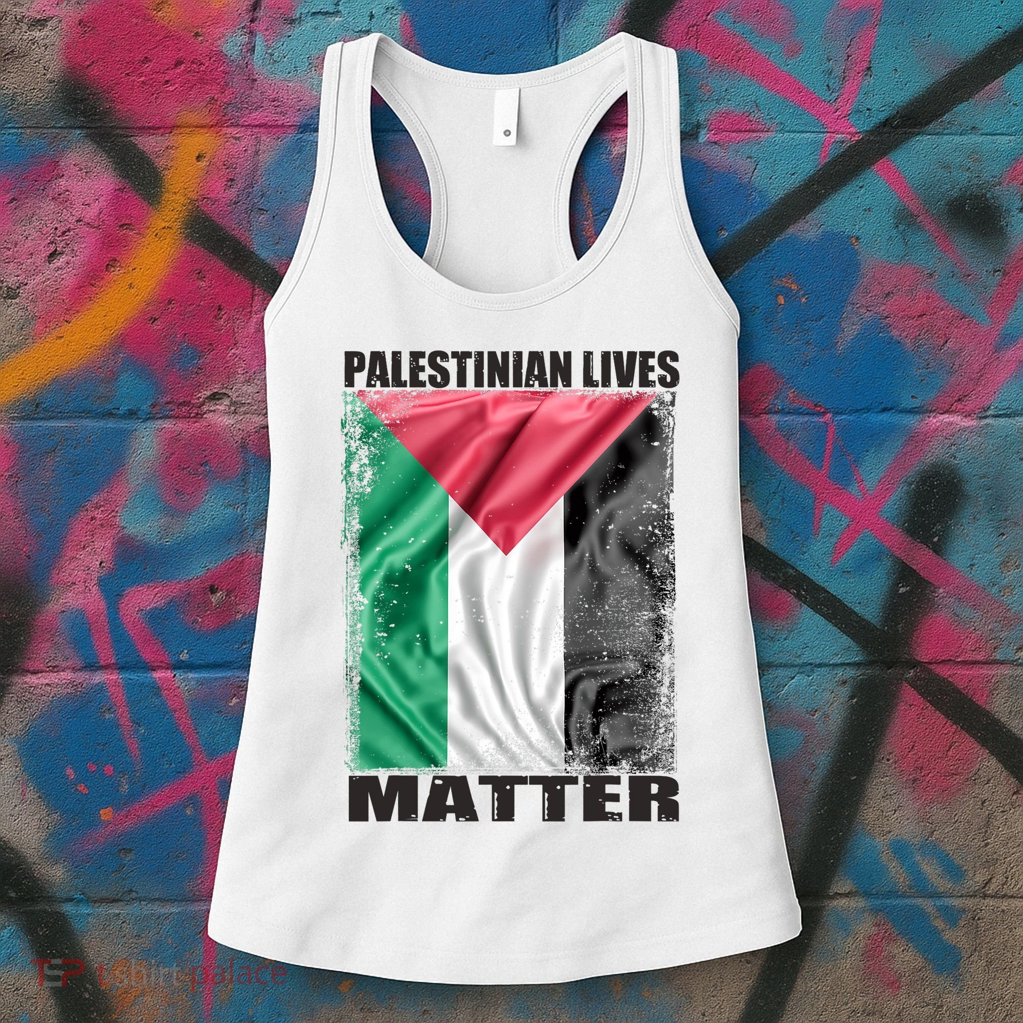 Palestinian Lives Matter Free Palestine Flag Palestinian Women's Tank Top