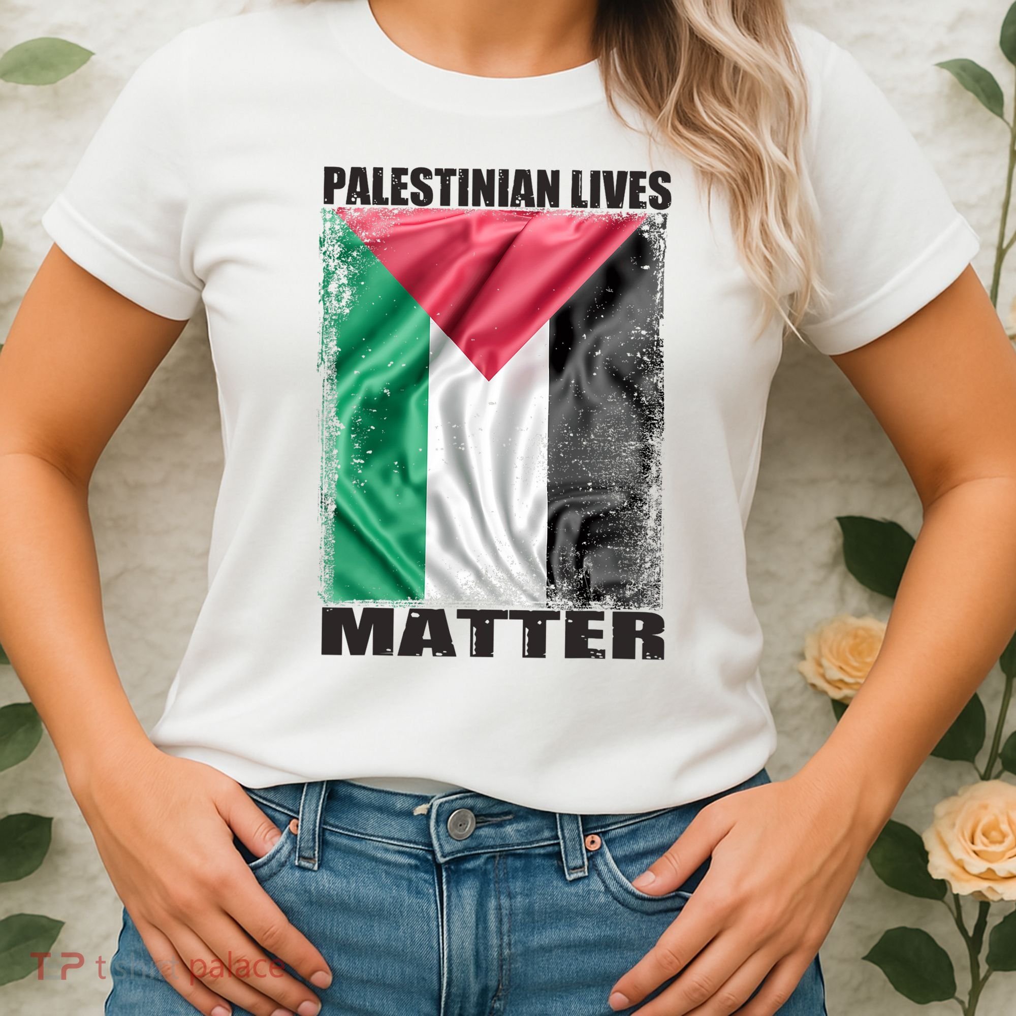 Palestinian Lives Matter Free Palestine Flag Palestinian Women's T-Shirt