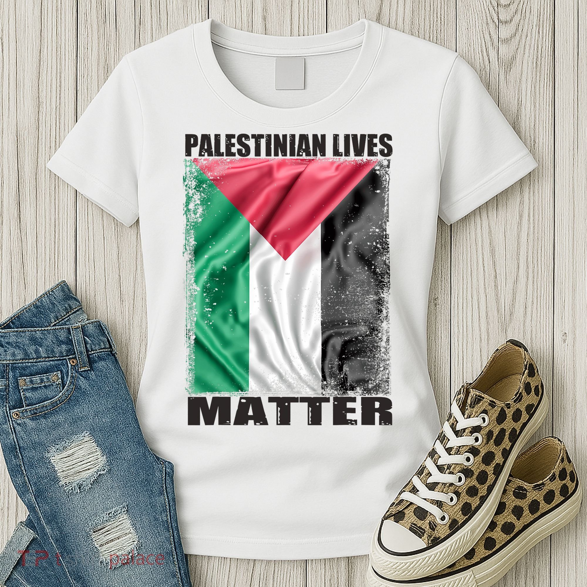 Palestinian Lives Matter Free Palestine Flag Palestinian Women's T-Shirt
