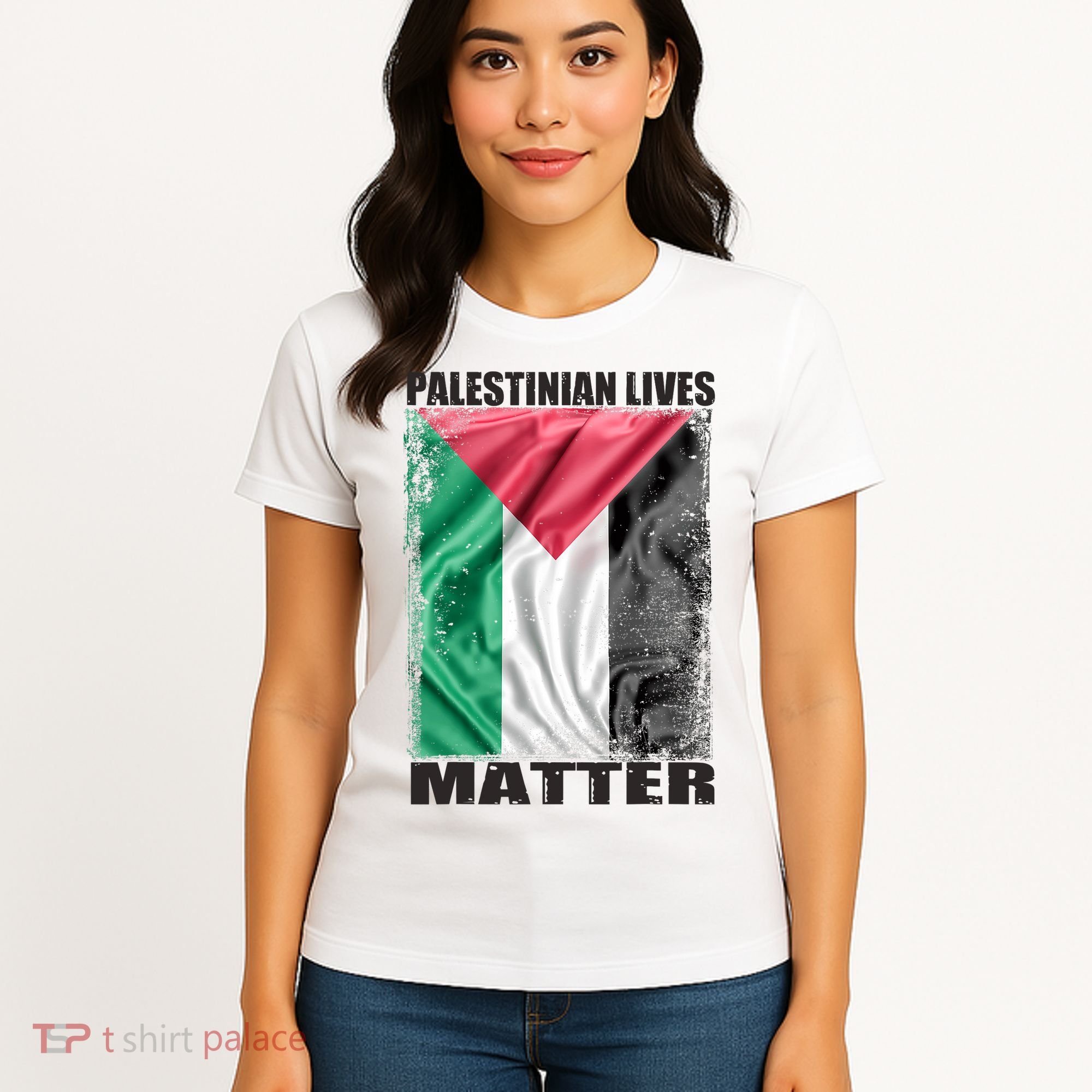 Palestinian Lives Matter Free Palestine Flag Palestinian Women's T-Shirt