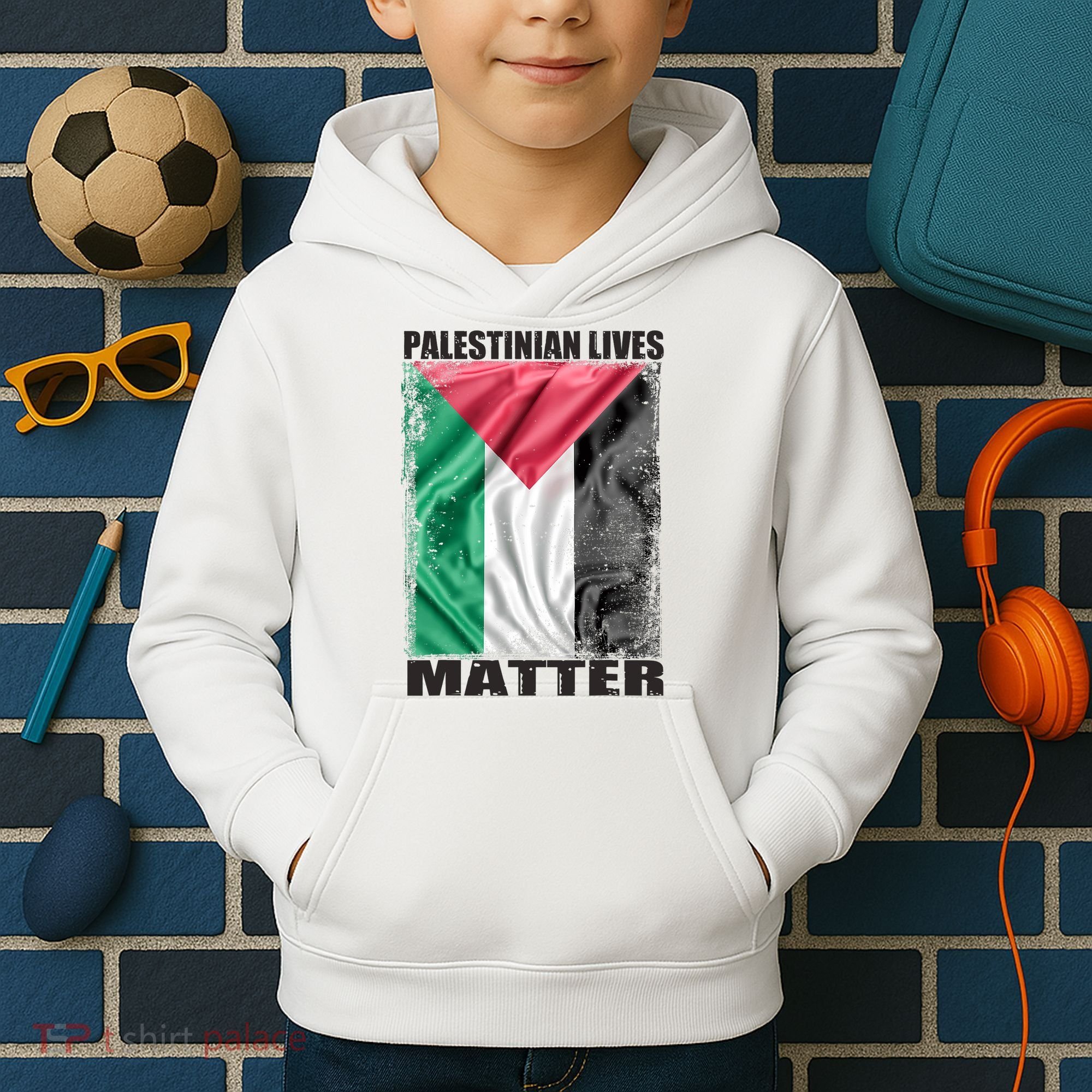 Palestinian Lives Matter Free Palestine Flag Palestinian Kids Hoodie