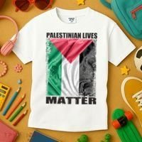 Palestinian Lives Matter Free Palestine Flag Palestinian Kids T-Shirt thumb 3