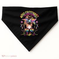 Phlebotomist Life Messy Bun Women Nurse Phlebotomy USA-Made Doggie Bandana thumb 0