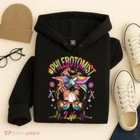 Phlebotomist Life Messy Bun Women Nurse Phlebotomy Hoodie thumb 4