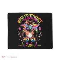 Phlebotomist Life Messy Bun Women Nurse Phlebotomy Mousepad thumb 0