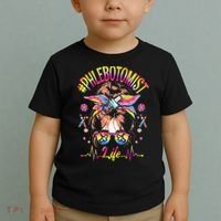 Phlebotomist Life Messy Bun Women Nurse Phlebotomy Toddler T-Shirt thumb 2