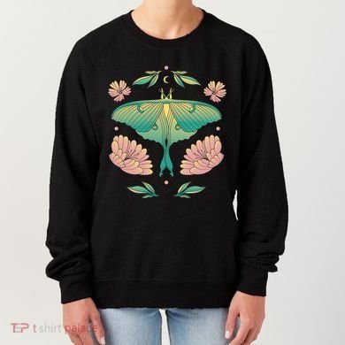 Pastel Luna Moth Butterfly Bug Insect Women's Sweatshirt