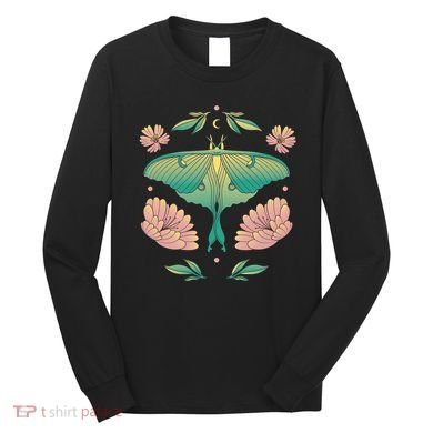 Pastel Luna Moth Butterfly Bug Insect Long Sleeve Shirt