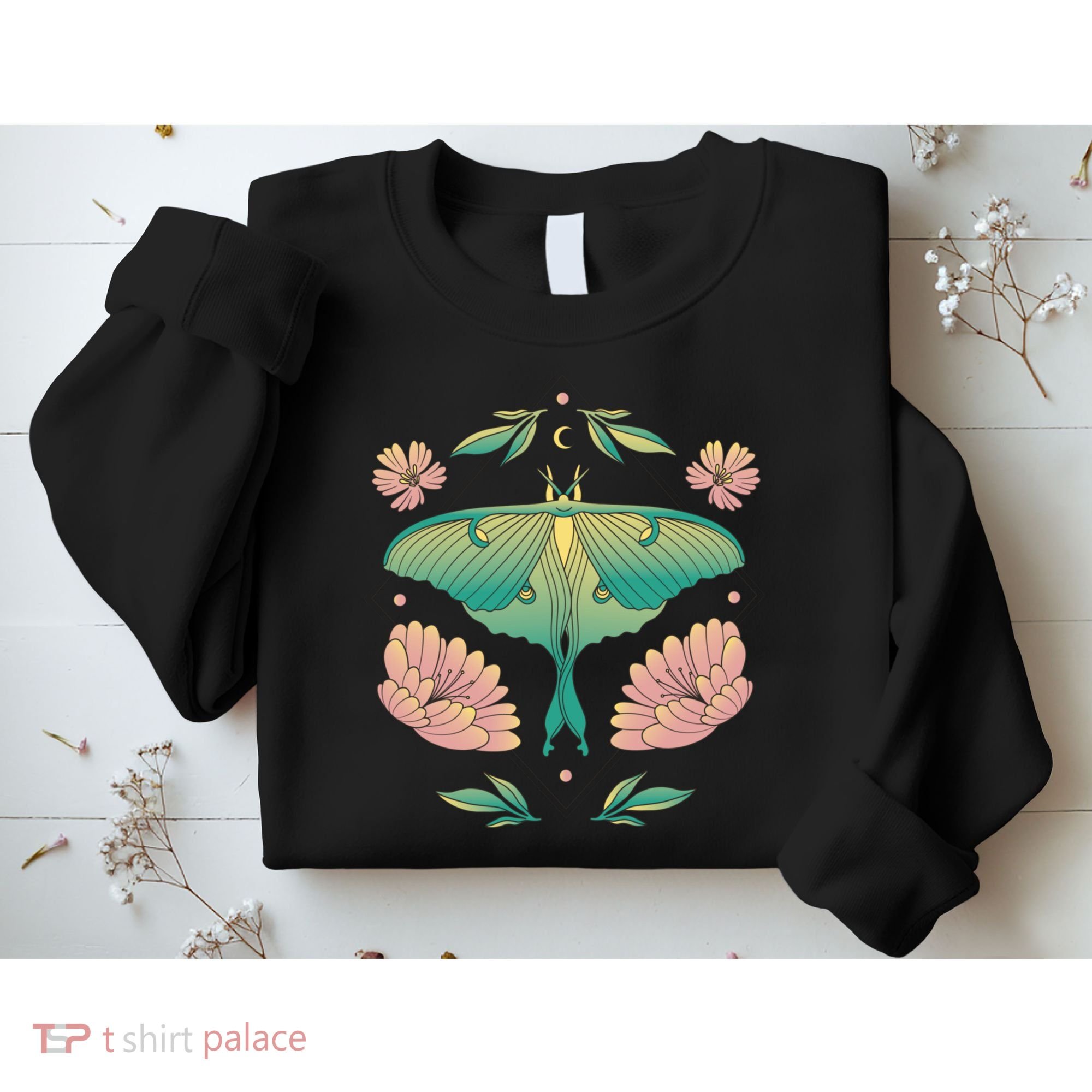 Pastel Luna Moth Butterfly Bug Insect Sweatshirt