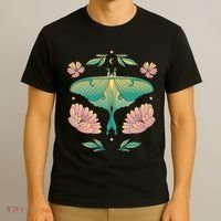 Pastel Luna Moth Butterfly Bug Insect T-Shirt thumb 3